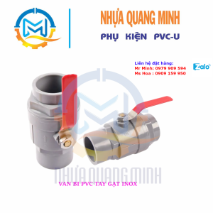 VAN BI PVC TAY GẠT INOX Ø21-Ø114